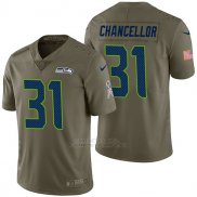 Camiseta NFL Limited Hombre Seattle Seahawks 31 Kam Chancellor 2017 Salute To Service Verde