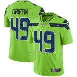 Camiseta NFL Limited Hombre Seattle Seahawks 49 Shaquem Griffin Verde Stitched Rush