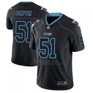 Camiseta NFL Limited Hombre Tennessee Titans Will Compton Negro Color Rush 2018 Lights Out