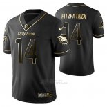 Camiseta NFL Limited Miami Dolphins Ryan Fitzpatrick Golden Edition Negro
