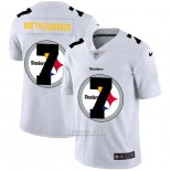 Camiseta NFL Limited Pittsburgh Steelers Roethlisberger Logo Dual Overlap Blanco