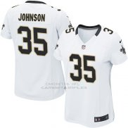 Camiseta New Orleans Saints Johnson Blanco Nike Game NFL Mujer