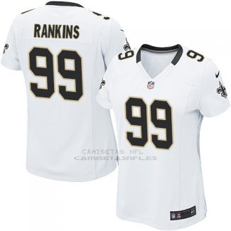 Camiseta New Orleans Saints Rankins Blanco Nike Game NFL Mujer