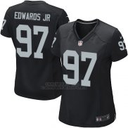 Camiseta Oakland Raiders Edwaros Jr Negro Nike Game NFL Mujer