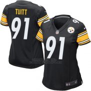 Camiseta Pittsburgh Steelers Tuitt Negro Nike Game NFL Mujer