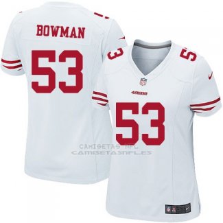 Camiseta San Francisco 49ers Bowman Blanco Nike Game NFL Mujer