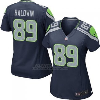 Camiseta Seattle Seahawks Baldwin Azul Oscuro Nike Game NFL Mujer