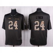 Camiseta Seattle Seahawks Lynch Apagado Gris Nike Anthracite Salute To Service NFL Hombre