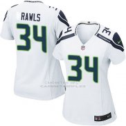 Camiseta Seattle Seahawks Rawls Blanco Nike Game NFL Mujer