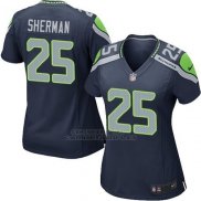 Camiseta Seattle Seahawks Sherman Azul Oscuro Nike Game NFL Mujer