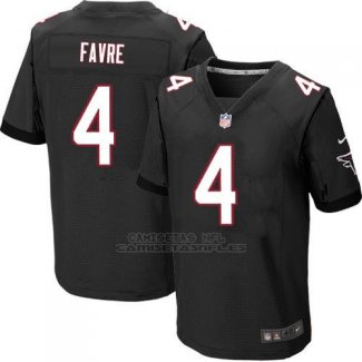 Camiseta Atlanta Falcons Favre Negro Nike Elite NFL Hombre