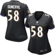 Camiseta Baltimore Ravens Dumervil Negro Nike Game NFL Mujer
