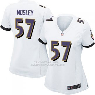 Camiseta Baltimore Ravens Mosley Blanco Nike Game NFL Mujer