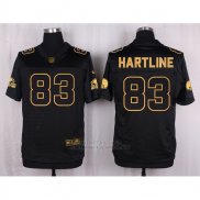 Camiseta Cleveland Browns Hartline Negro Nike Elite Pro Line Gold NFL Hombre