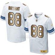 Camiseta Dallas Cowboys Bryant Blanco Nike Gold Elite NFL Hombre