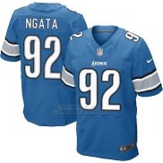 Camiseta Detroit Lions Ngata Azul Nike Elite NFL Hombre