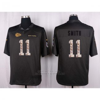 Camiseta Kansas City Chiefs Smith Apagado Gris Nike Anthracite Salute To Service NFL Hombre