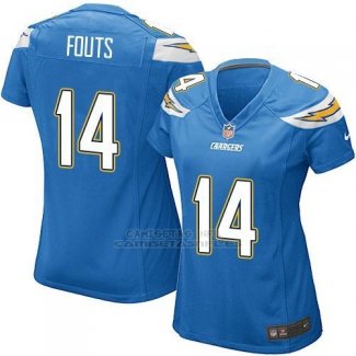 Camiseta Los Angeles Chargers Fouts Azul Nike Game NFL Mujer