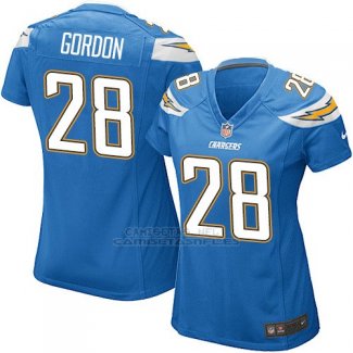 Camiseta Los Angeles Chargers Gordon Azul Nike Game NFL Mujer