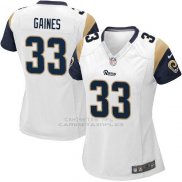 Camiseta Los Angeles Rams Gaines Blanco Nike Game NFL Mujer