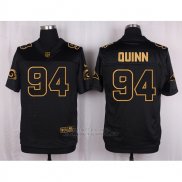 Camiseta Los Angeles Rams Quinn Negro Nike Elite Pro Line Gold NFL Hombre