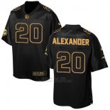 Camiseta Minnesota Vikings Alexander Negro 2016 Nike Elite Pro Line Gold NFL Hombre