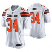 Camiseta NFL Game Hombre Cleveland Browns Carlos Hyde Blanco