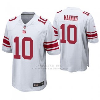Camiseta NFL Game Hombre New York Giants Eli Manning Blanco