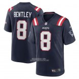 Camiseta NFL Game New England Patriots Ja'whaun Bentley 8 Azul