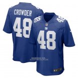 Camiseta NFL Game New York Giants Tae Crowder 48 Azul