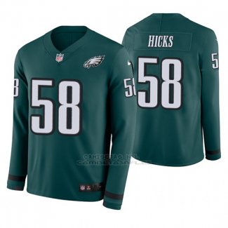 Camiseta NFL Hombre Philadelphia Eagles Jordan Hicks Verde Therma Manga Larga