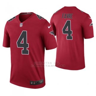 Camiseta NFL Legend Hombre Atlanta Falcons Brett Favre Rojo Color Rush