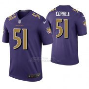 Camiseta NFL Legend Hombre Baltimore Ravens Kamalei Correa Violeta Color Rush