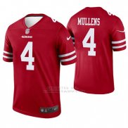 Camiseta NFL Legend Hombre San Francisco 49ers 4 Nick Mullens Rojo