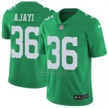 Camiseta NFL Limited Hombre Philadelphia Eagles 36 Jay Ajayi Verde Stitched Rush
