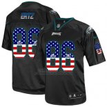 Camiseta NFL Limited Hombre Philadelphia Eagles 86 Zach Ertz Negro Stitched USA Flag Fashion