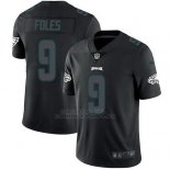 Camiseta NFL Limited Hombre Philadelphia Eagles 9 Nick Foles Negro Rush Impact