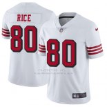 Camiseta NFL Limited Hombre San Francisco 49ers 80 Jerry Rice Blanco Rush Stitched Vapor Untouchable