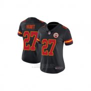 Camiseta NFL Limited Mujer Kansas City Chiefs 27 Kareem Hunt Negro