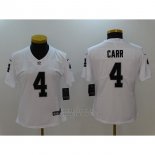 Camiseta NFL Limited Mujer New Orleans Saints 4 Carr Blanco