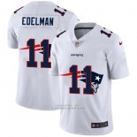 Camiseta NFL Limited New England Patriots Edelman Logo Dual Overlap Blanco