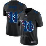 Camiseta NFL Limited Tennessee Titans Brown Logo Dual Overlap Negro