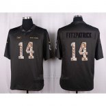 Camiseta New York Jets Fitzpatrick Apagado Gris Nike Anthracite Salute To Service NFL Hombre