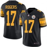 Camiseta Pittsburgh Steelers Rogers Negro Nike Legend NFL Hombre