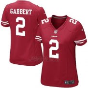 Camiseta San Francisco 49ers Gabbert Rojo Nike Game NFL Mujer