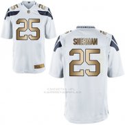Camiseta Seattle Seahawks Sherman Blanco Nike Gold Game NFL Hombre