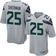 Camiseta Seattle Seahawks Sherman Gris Nike Game NFL Hombre