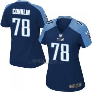 Camiseta Tennessee Titans Conklin Azul Oscuro Nike Game NFL Mujer