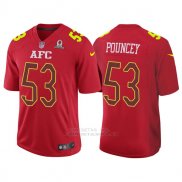 Camiseta AFC Pouncey Rojo 2017 Pro Bowl NFL Hombre