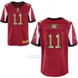 Camiseta Atlanta Falcons Jones Rojo Nike Gold Elite NFL Hombre